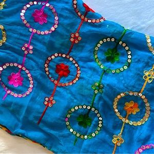 Colorful Embroidered Sequin Dupatta